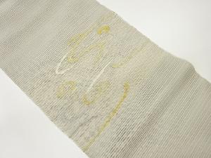 絽綴れ曲線模様名古屋帯